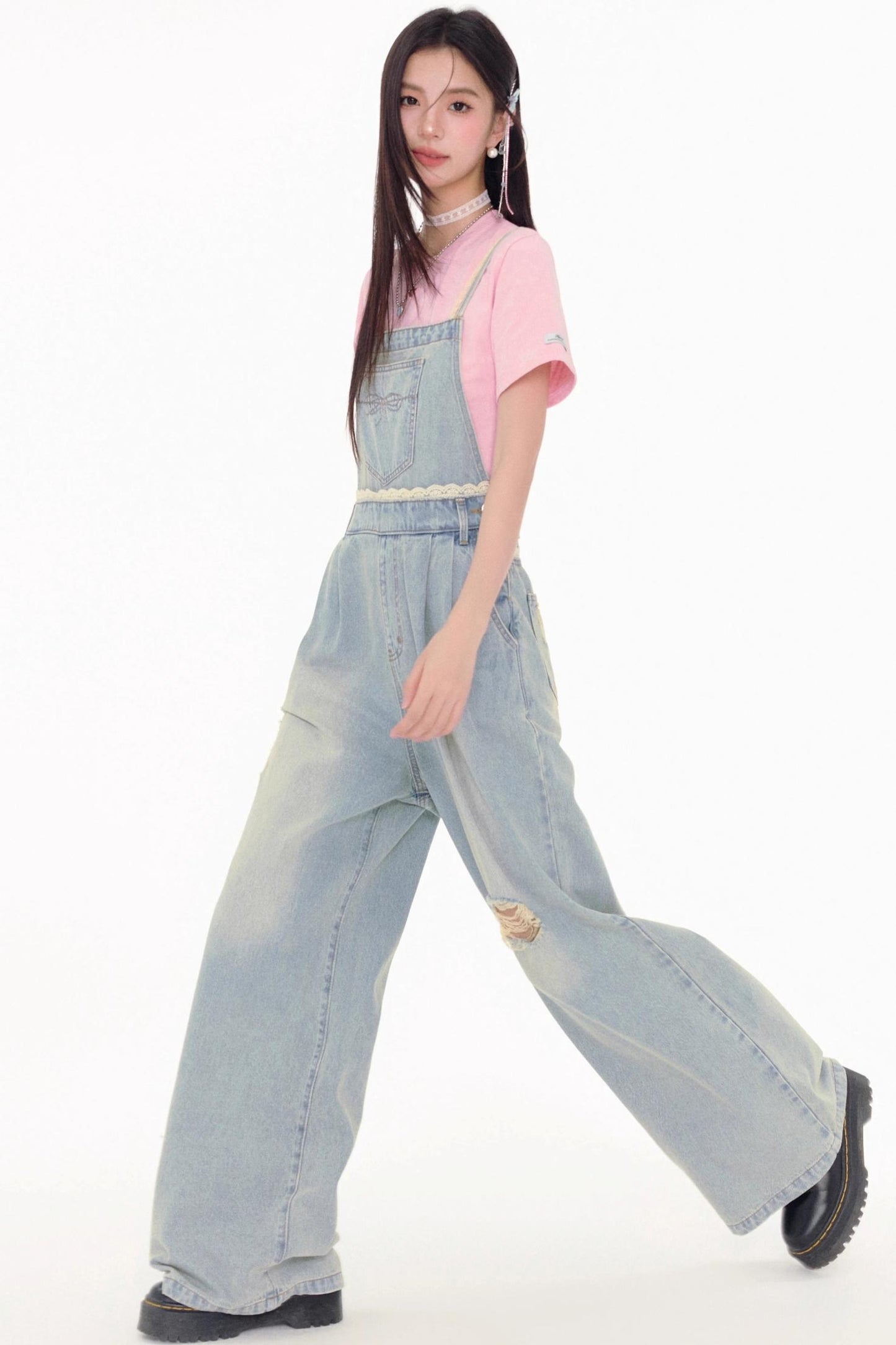 Denim Bib Overalls Pants