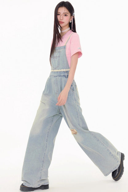 Denim Bib Overalls Pants