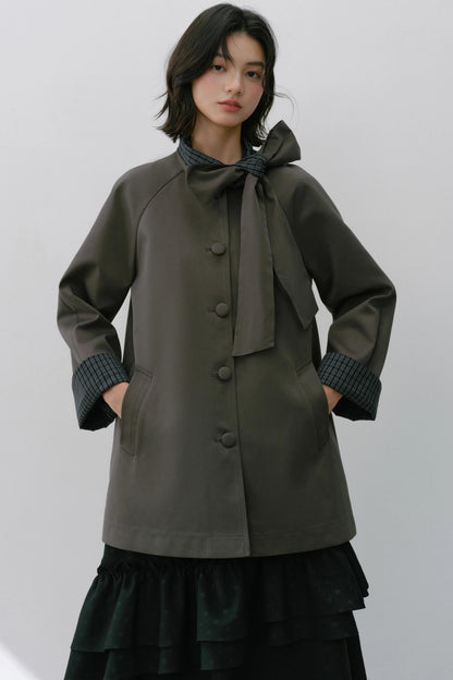 Sweet Bow Trench Coat