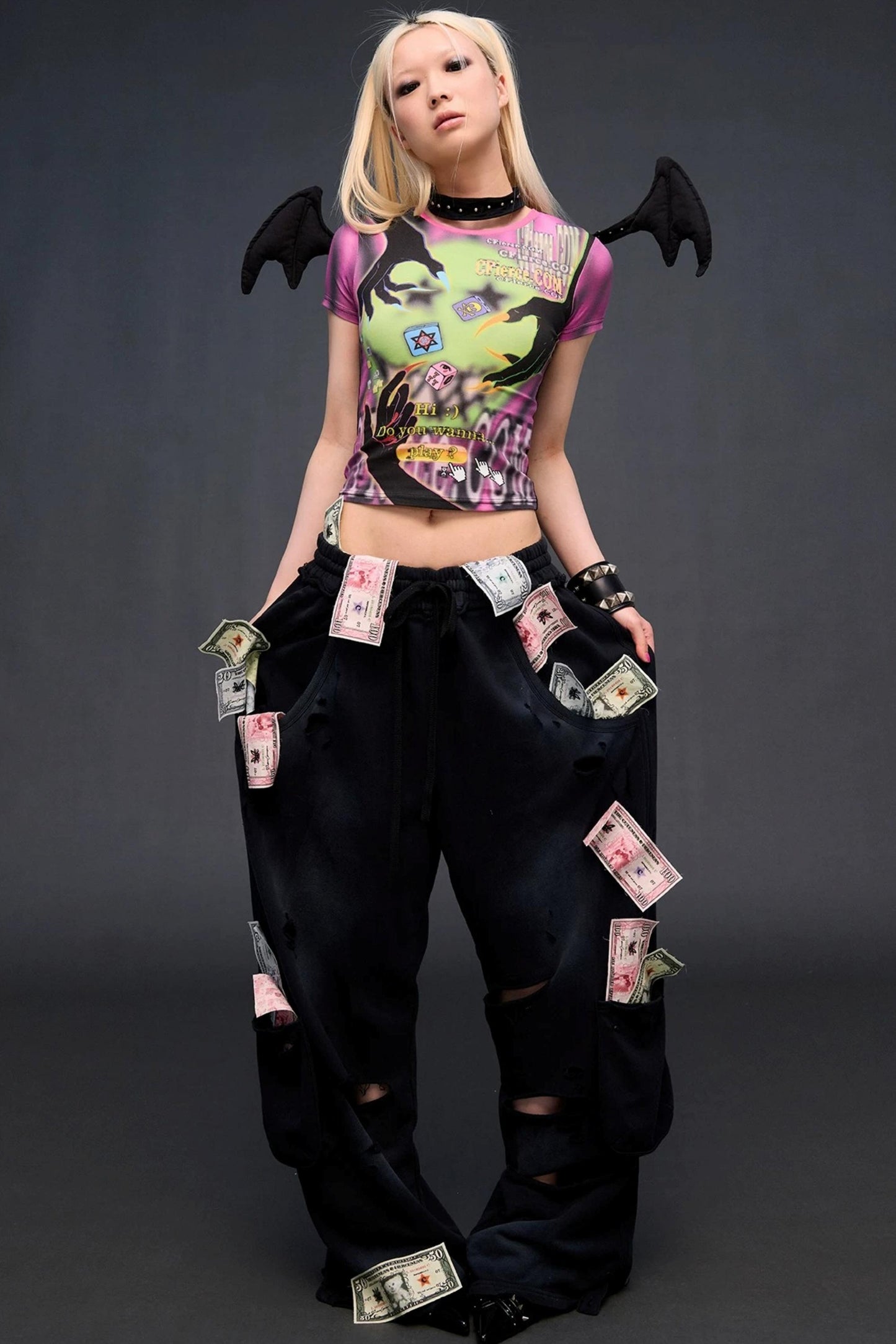 Demon Game Print Blouse
