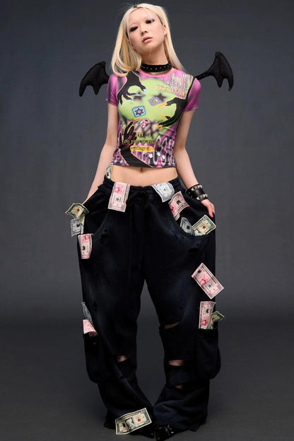 Demon Game Print Blouse