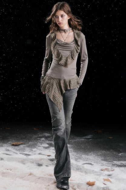 Swing Collar Tencel Shirt