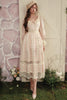 Blumenmuster-Streifen - Kleid
