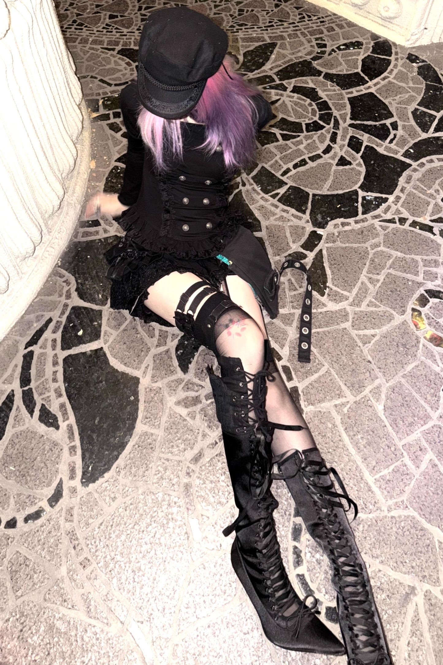 Velvet Double-Breasted Top