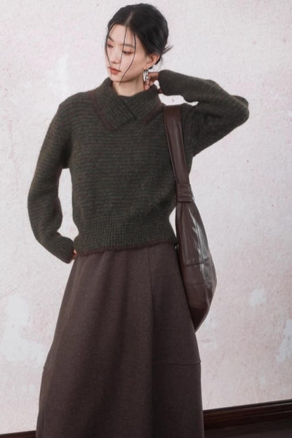 Ingko Vintage Lapel Sweater