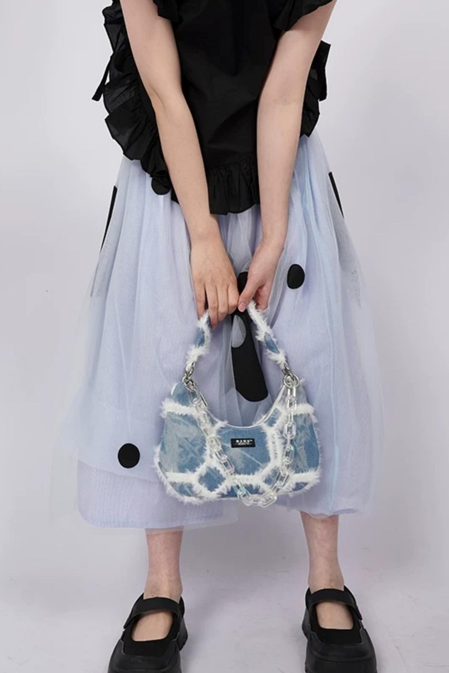 Y2K Retro Denim Shoulder Bag