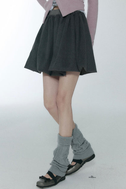 Pink Polka Dot Pleated Skirt