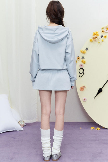 Drape Hoodie Sweater Dress