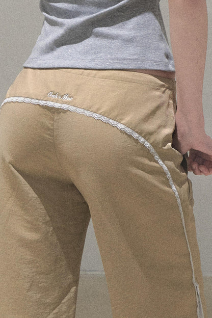 Copper Tencel Wide-Leg Pants