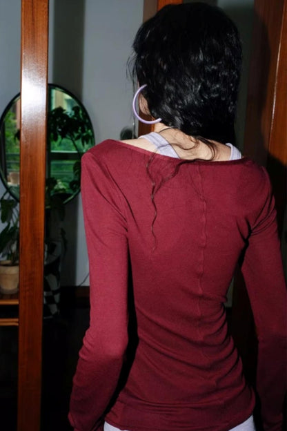 Slim Silk Wool Base Layer Top