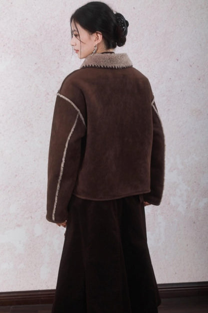 Brown Berry Plush Jacket