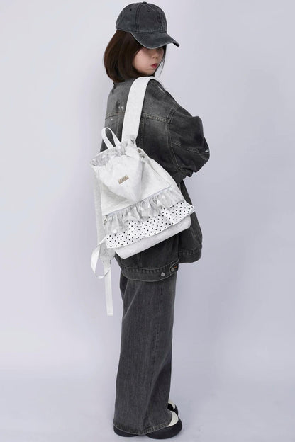 Wild Design Pleated Backpack