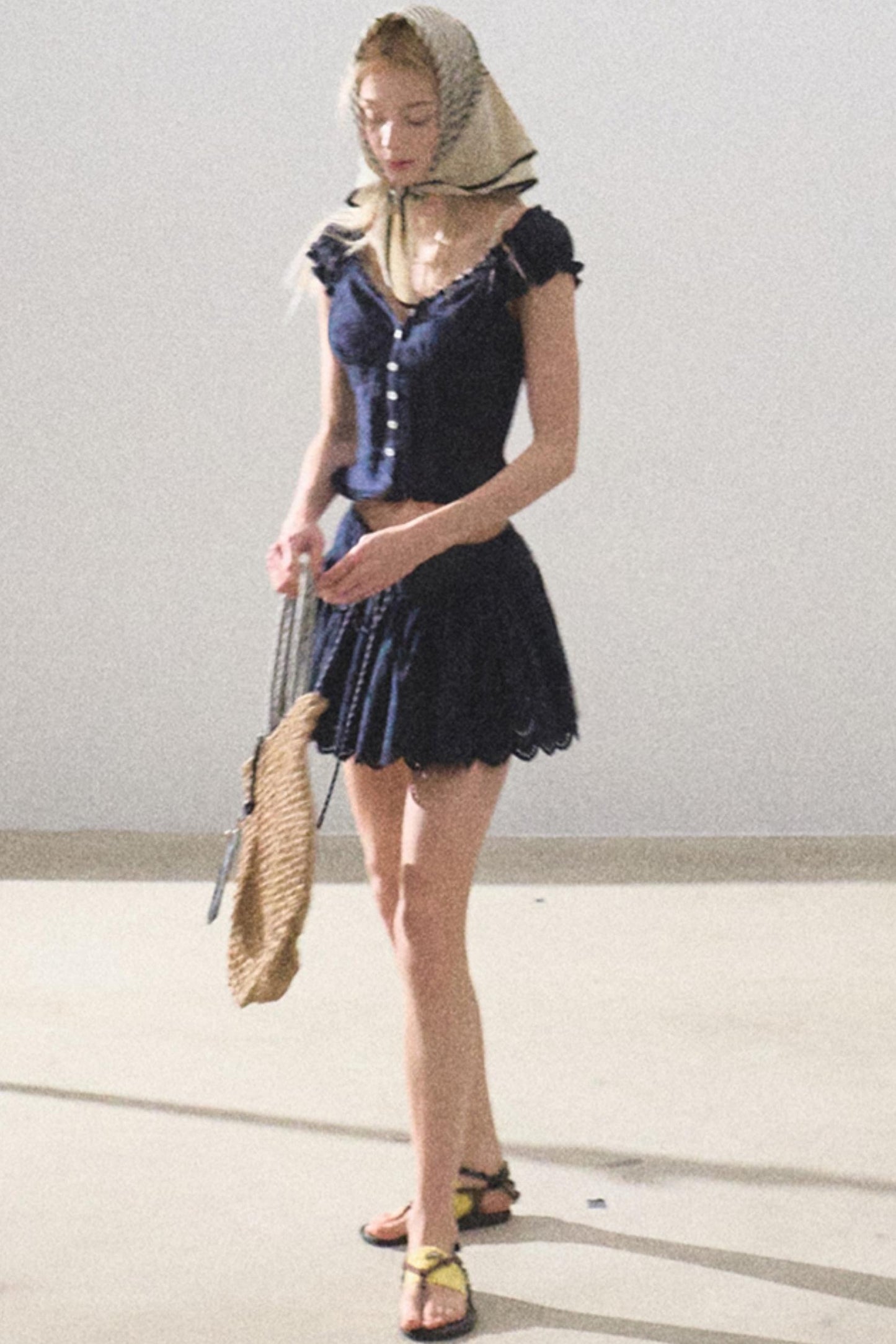 Lime Delight Bohemian Peplum Skirt