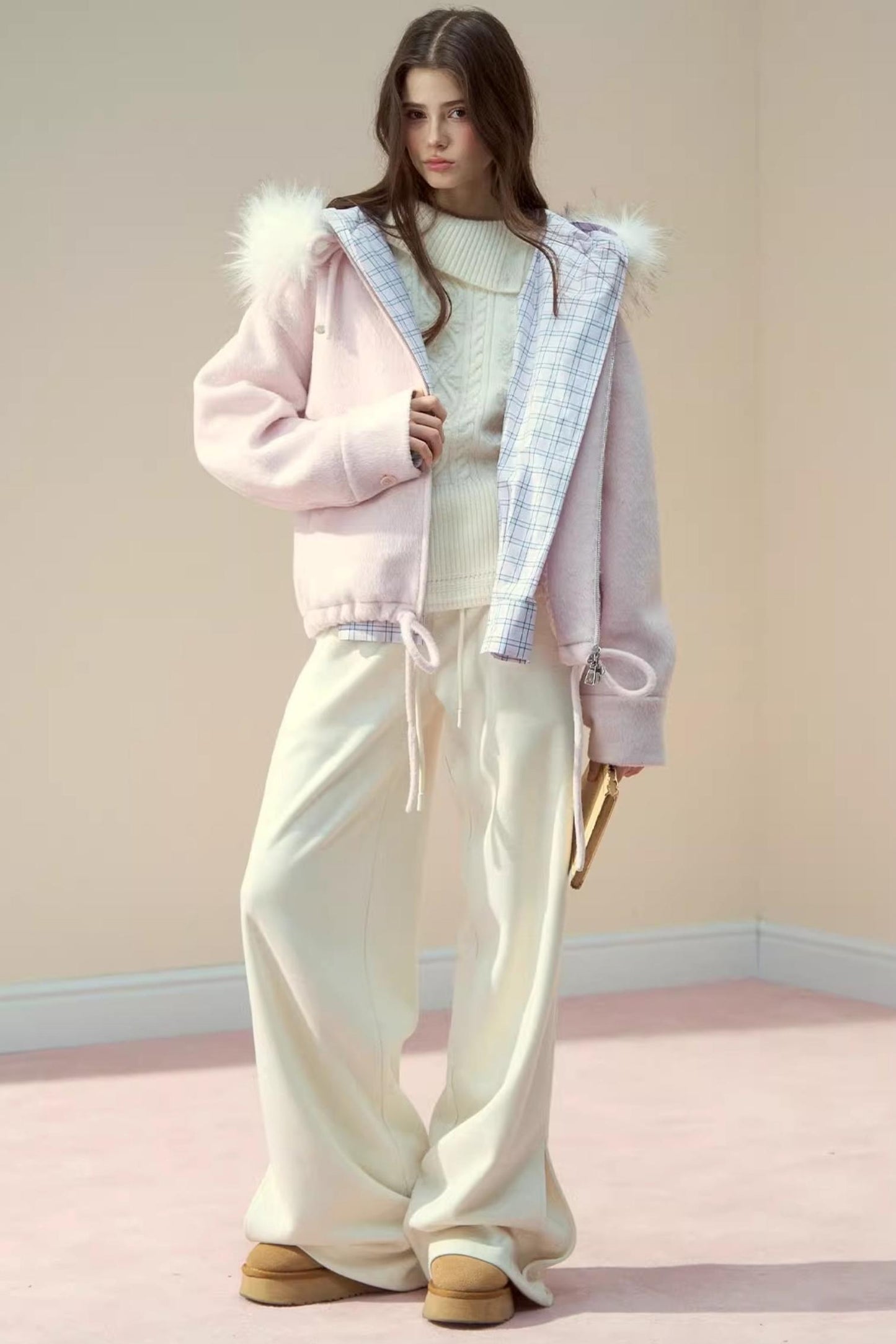 Straight Woolen Trousers