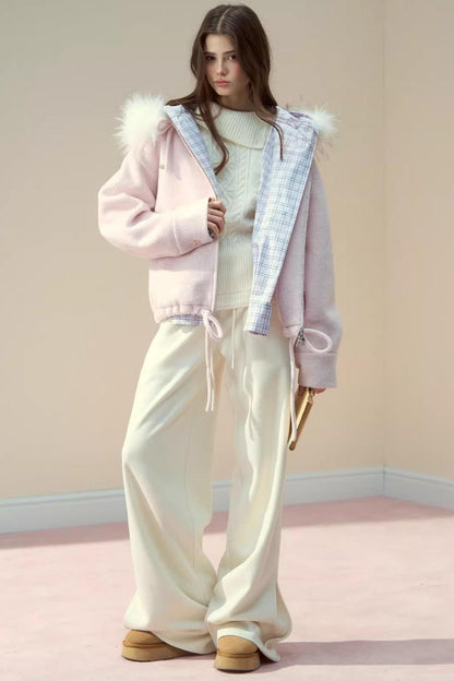 Straight Woolen Trousers