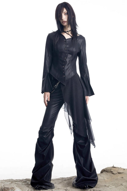 Urban Leather Flared Shirt