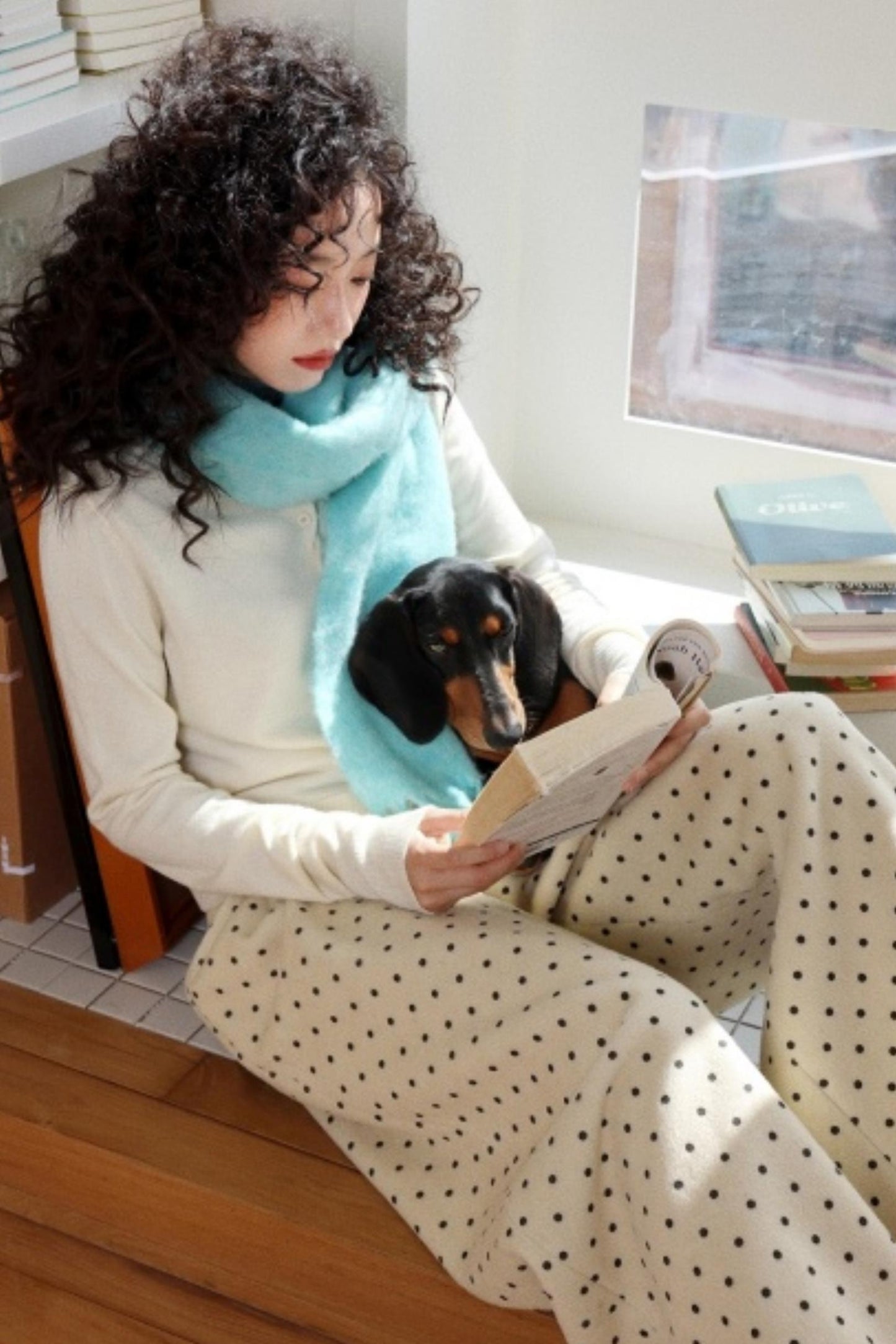 Polka Dot Woolen Pants