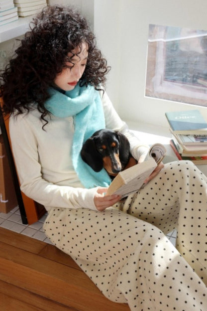 Polka Dot Woolen Pants