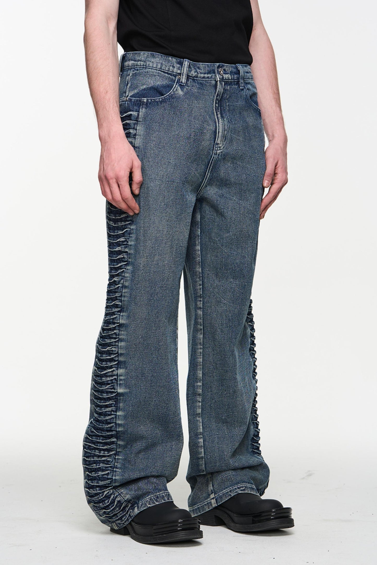 Relaxed Straight Denim Trousers