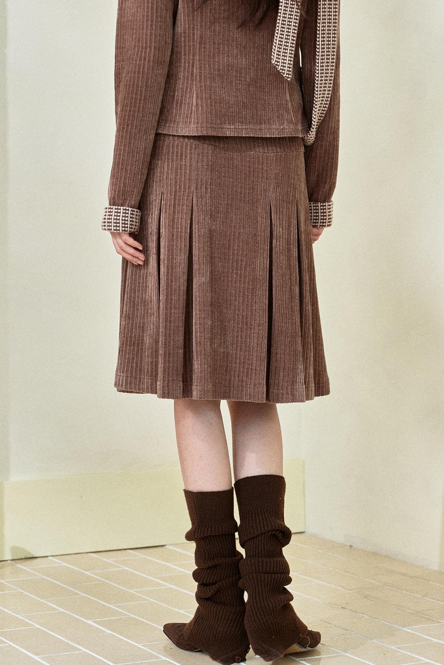 Vintage Fake Two-Piece Knitted Top Set-Up