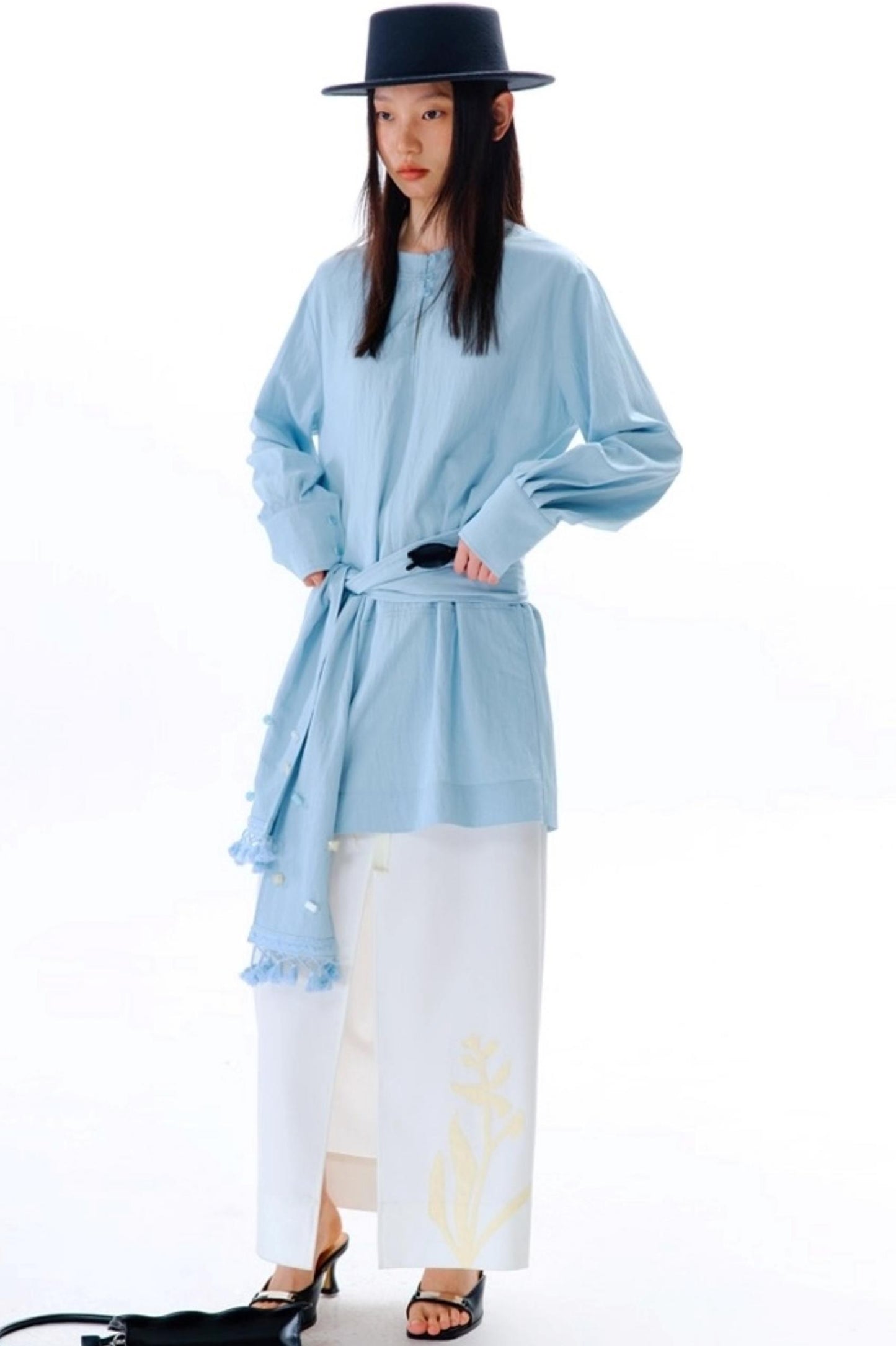 Magnolia Hand-Cranked Appliqué Skirt