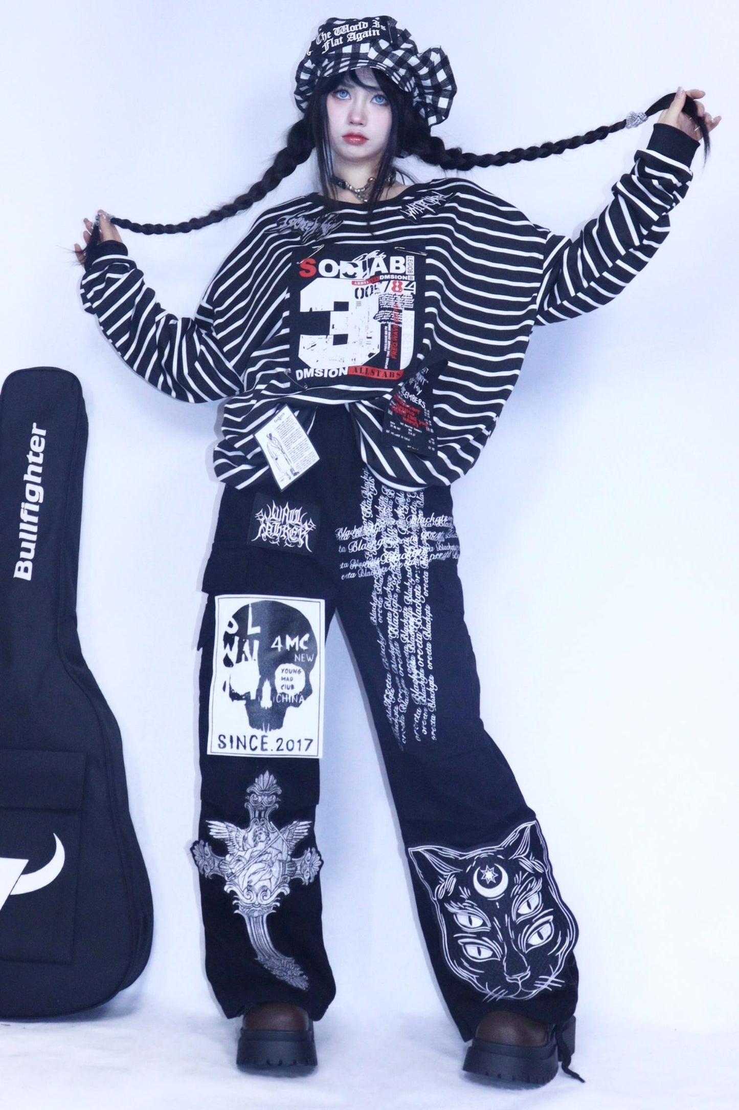 Punk Retro Denim Pants