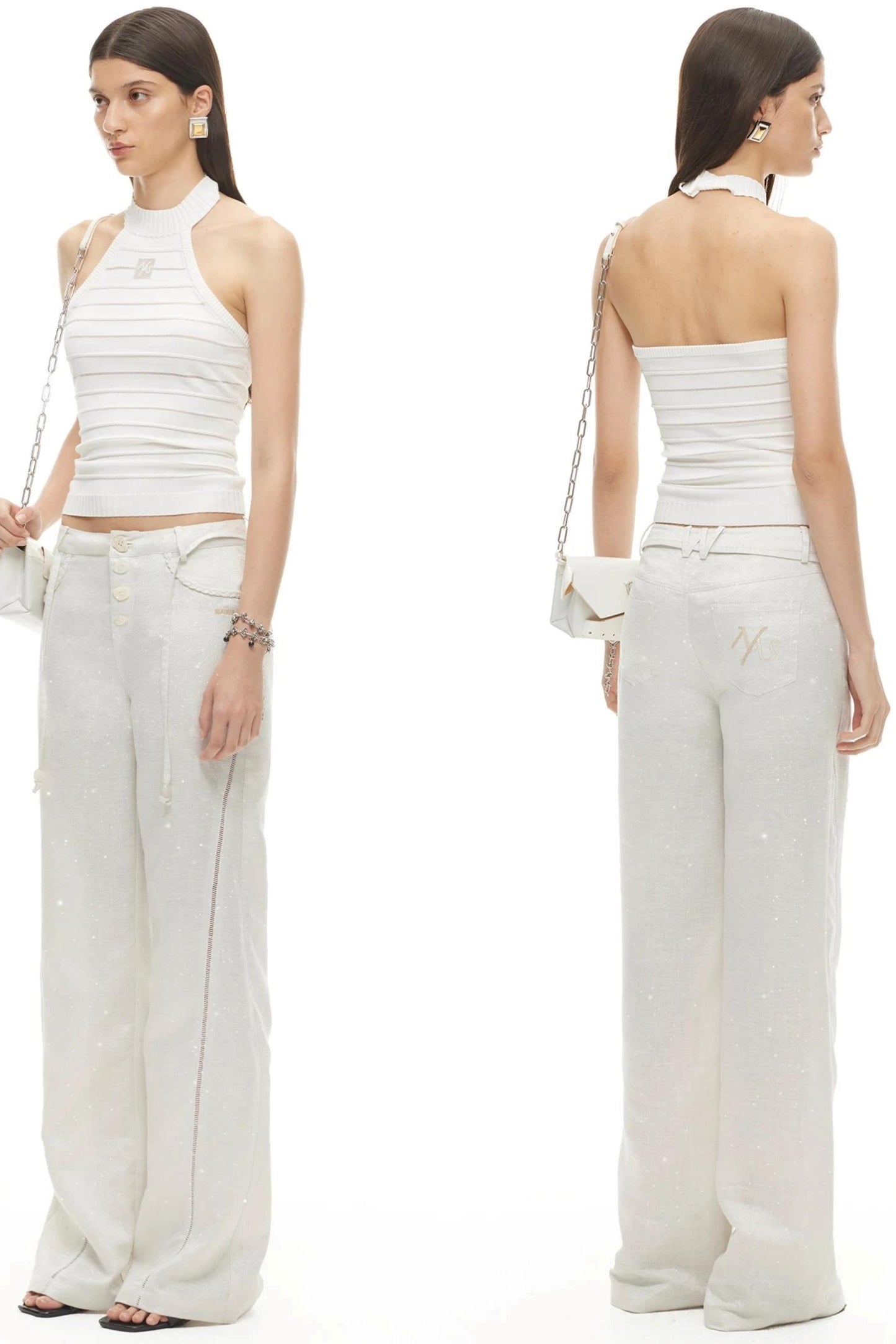 Tencel Linen Straight-Leg Pants
