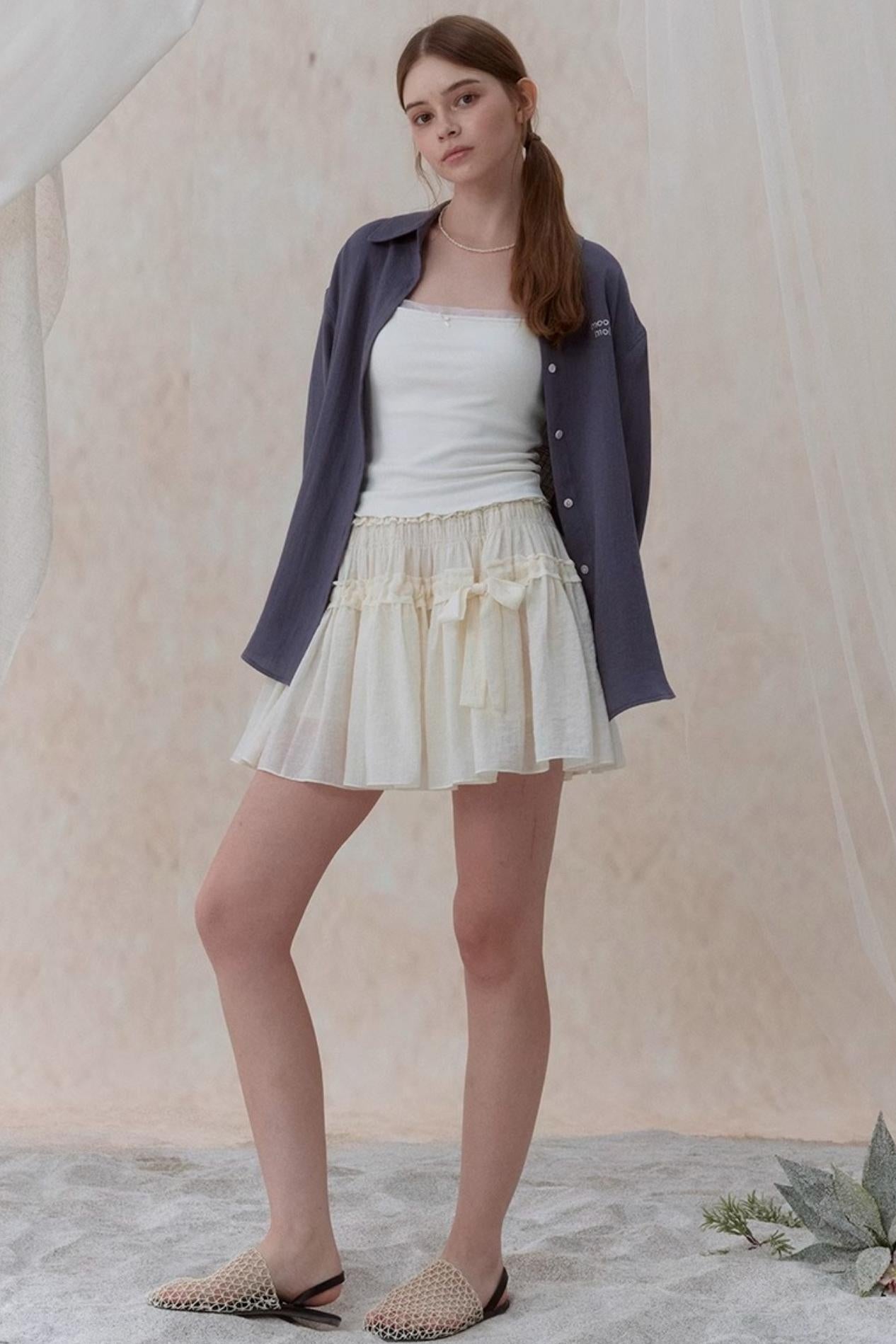 Sweet Bow A-line Mini Skirt