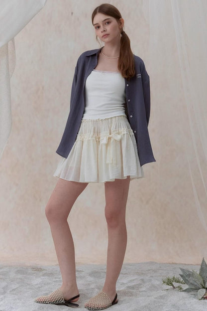 Sweet Bow A-line Mini Skirt