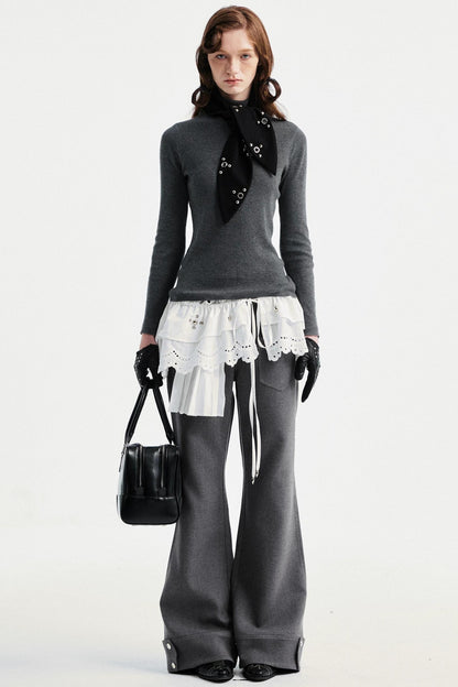 Two-Tone Wool Sweater