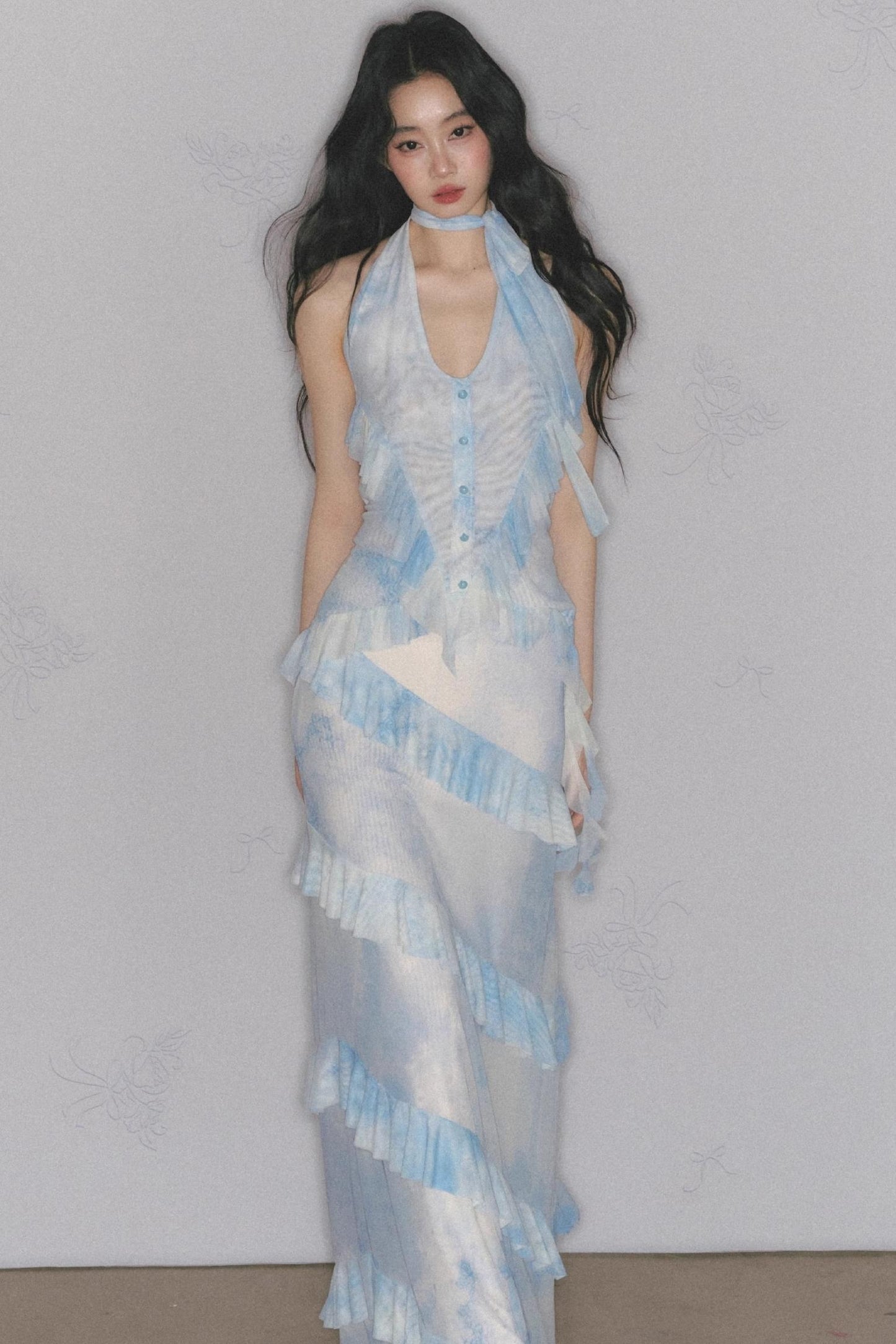 Sea Mint Halter Skirt Set-Up