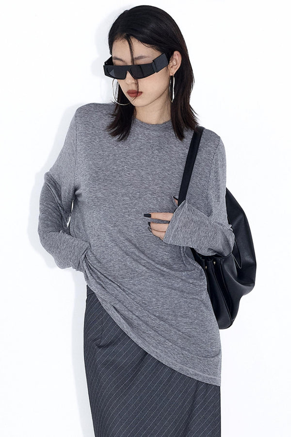 Chic Spring Long Sleeve Lycra Top