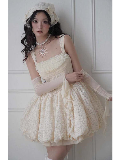 Niche Strap Princess Puff Dress