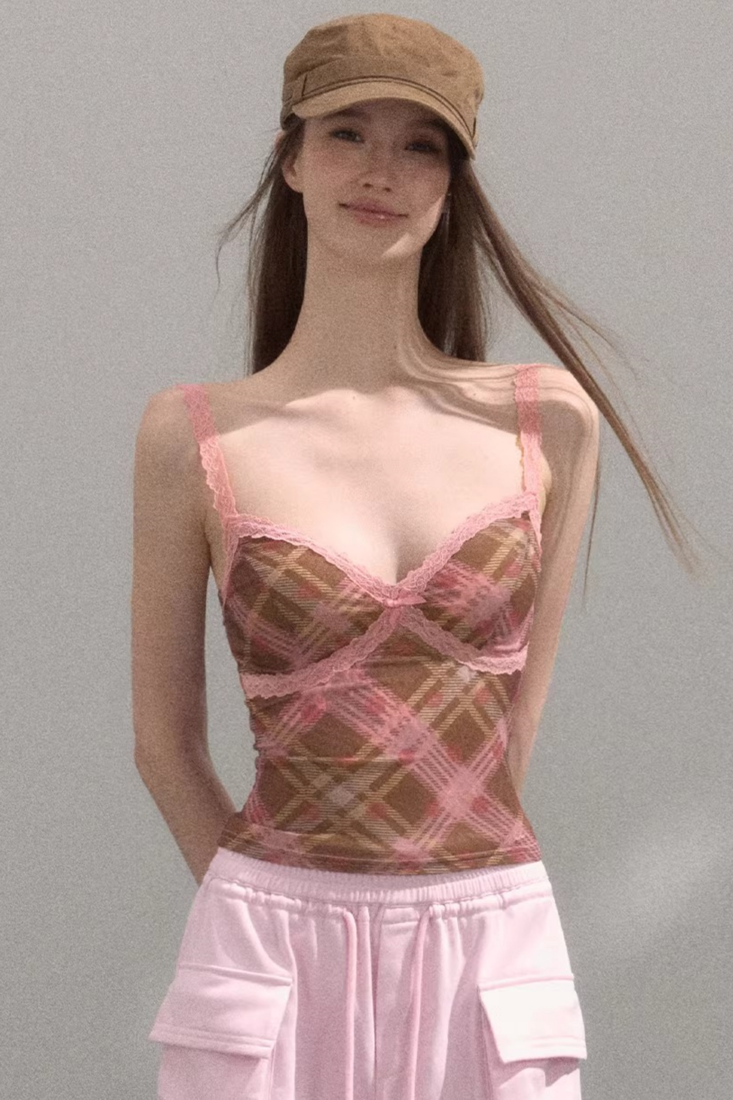Retro Plaid Camisole Top