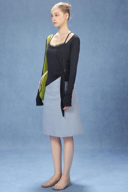 Chic U-Neck Corset Top Set