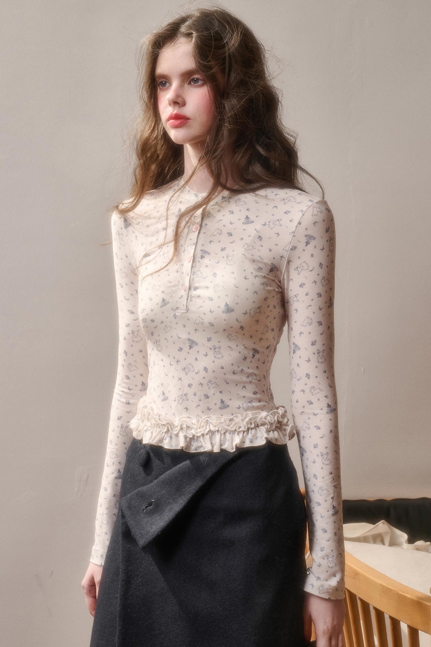Milky Way Cotton Lace Top