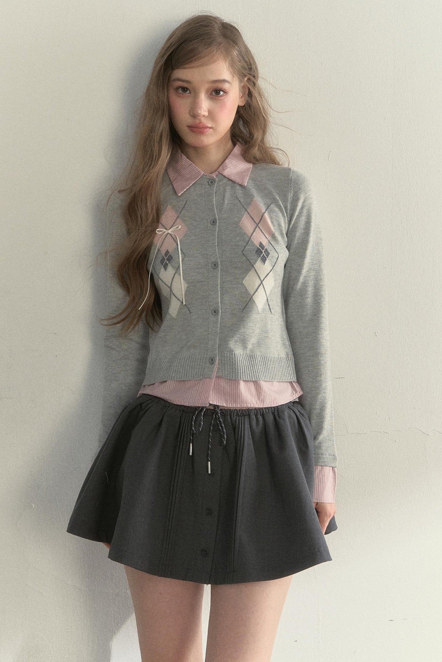 Vintage Rhombus Knit Sweater Top