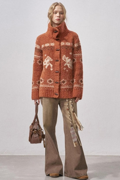 Bird and Pony Knit Cardigan