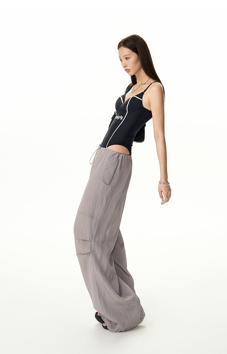 Pocket Design Wide Loose Pants