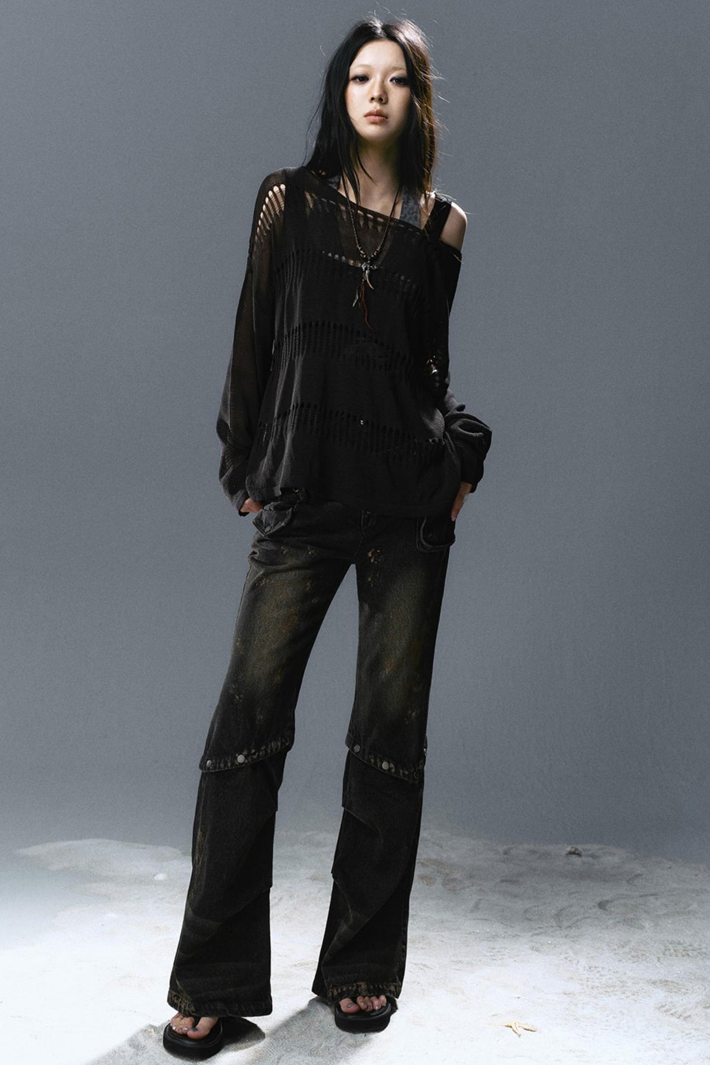 Linen Knit Cover-Up Top