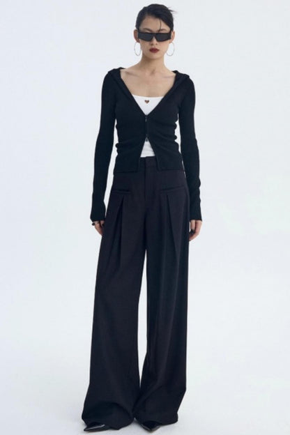 Intellectual Black Pleated Pants