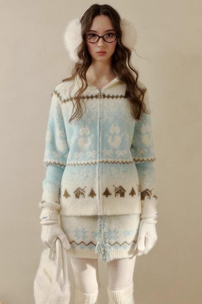 First Snow Nerzjacke und Rock Set