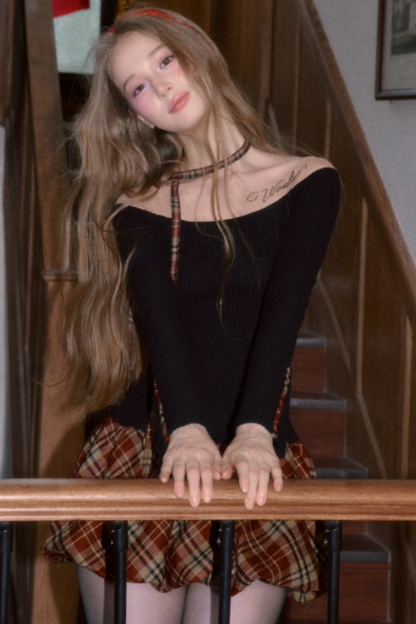 Color-Blocking Floral Dress