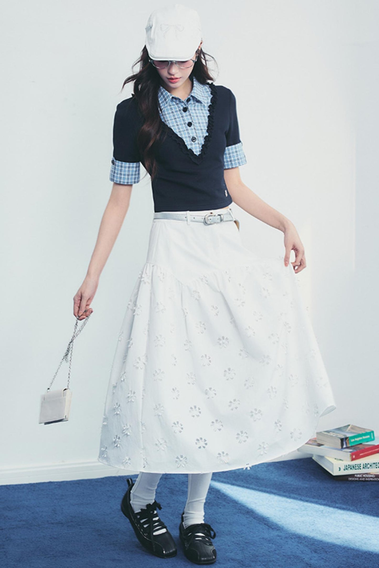 Heart Slob Floral A-Line Skirt