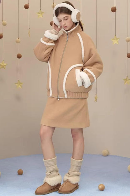 Snow Season Wool A-Line Skirt
