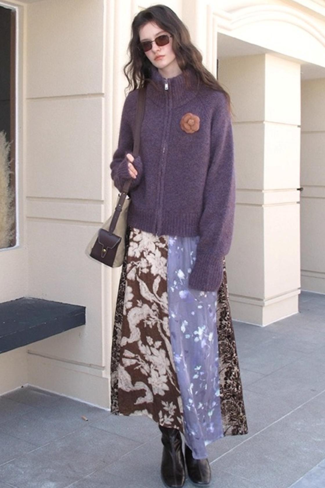 Alpaca 3D Flower Sweater