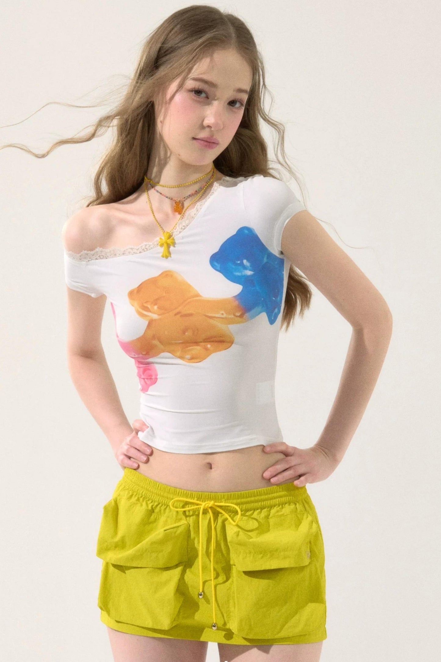 Three-Dimensional Pocket Skirt