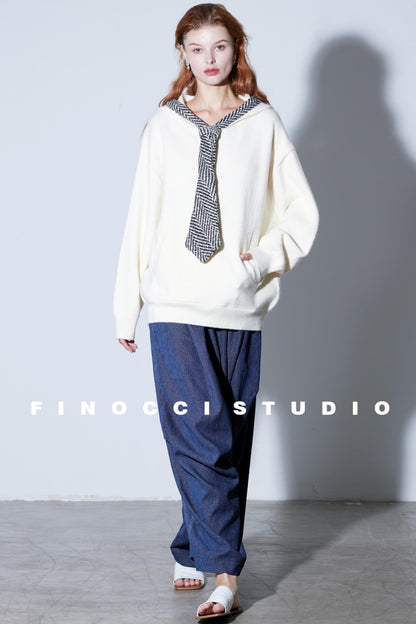 Herringbone Hooded Winter Top