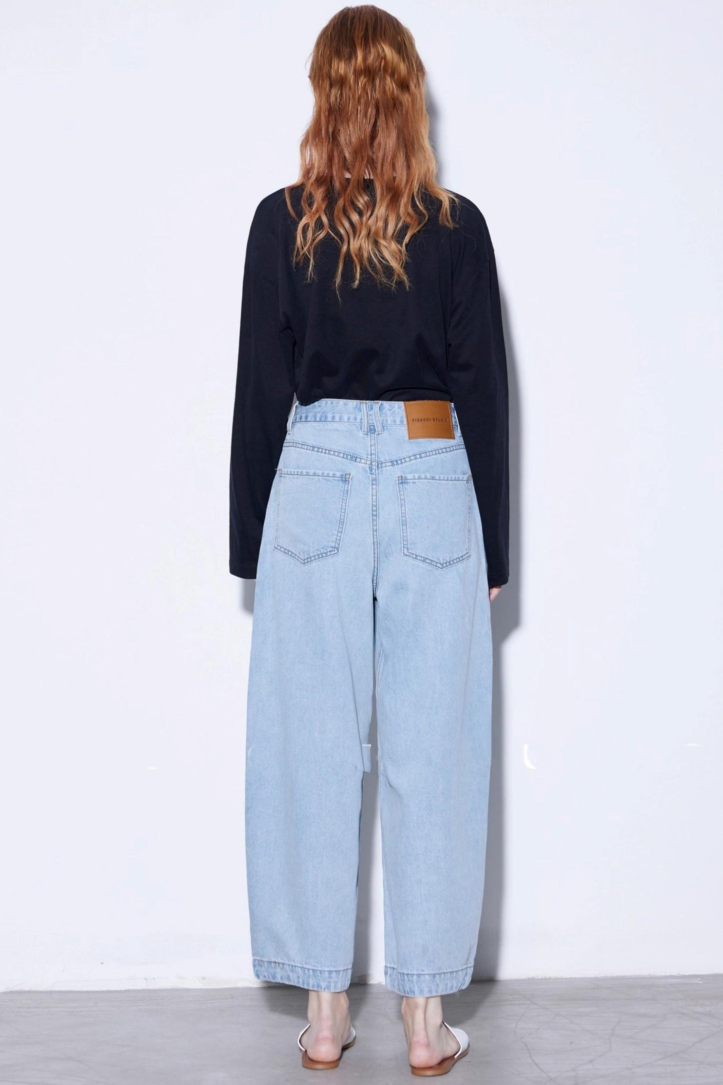 Deconstruction Front Split Denim Pants