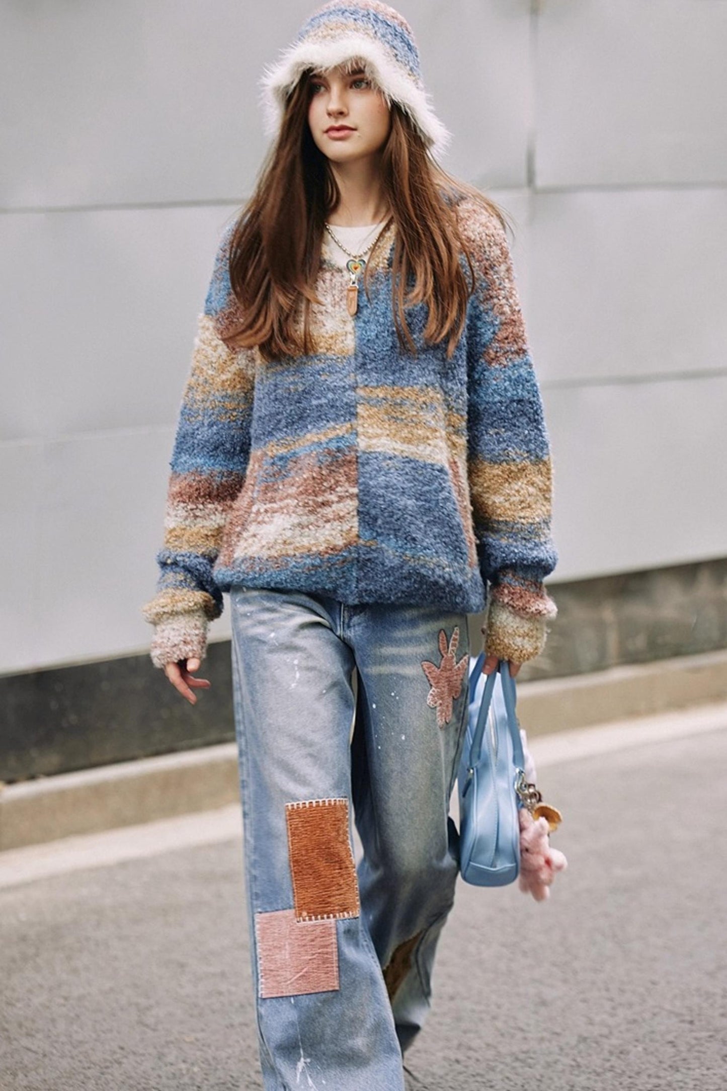 Blue Floral Bucket Hat